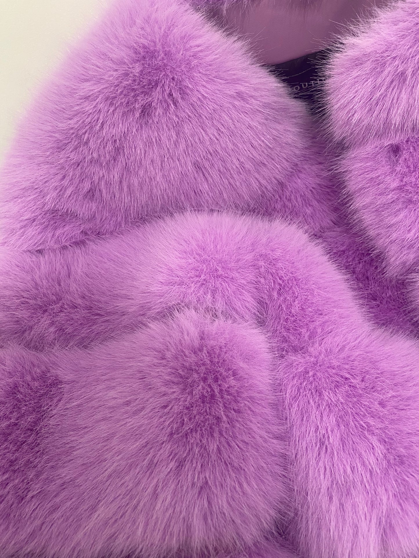 Classic 5 Row Violet Faux Fur Jacket