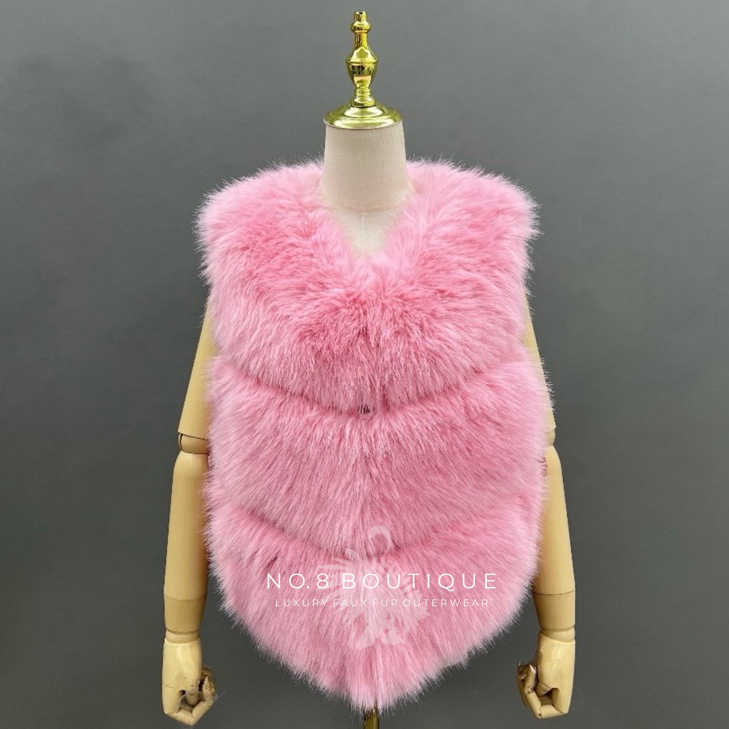 3 Row Faux Fur Gilet