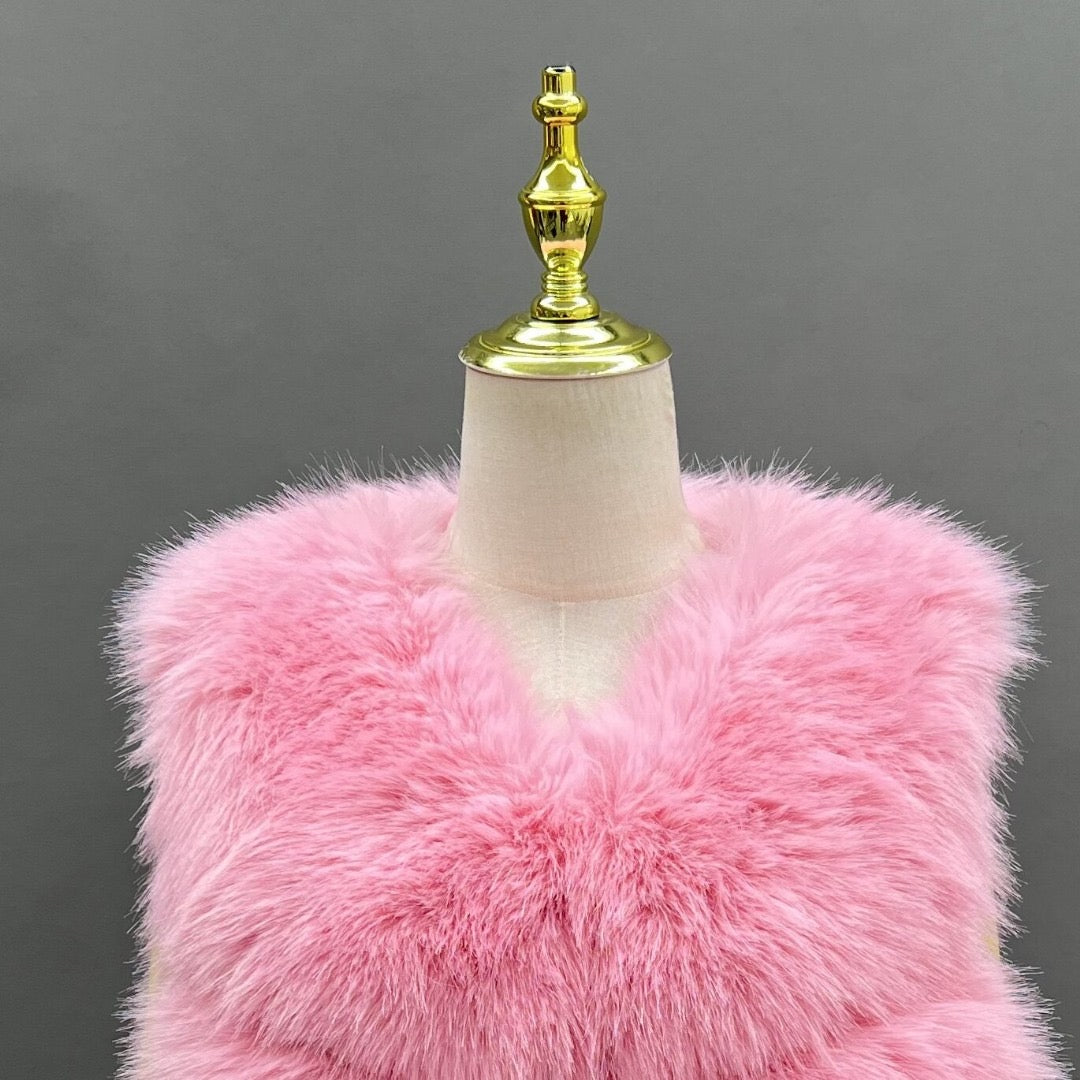 3 Row Faux Fur Gilet