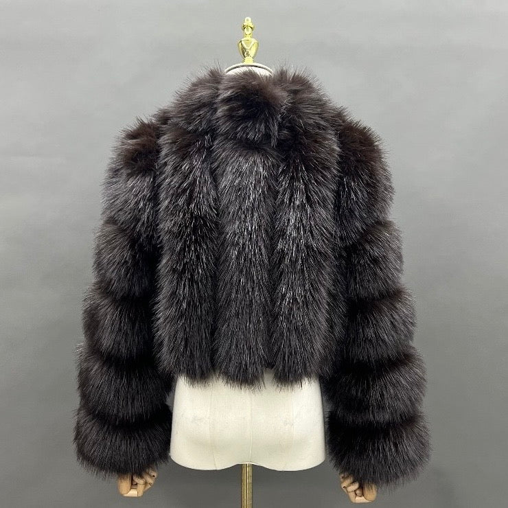 Ivy Faux Fur Cropped Collar Jacket