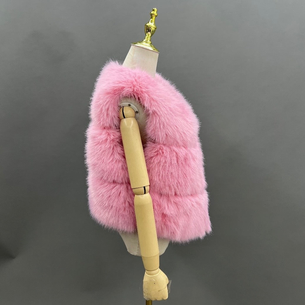 Premium 3 Row Faux Fur Gilet