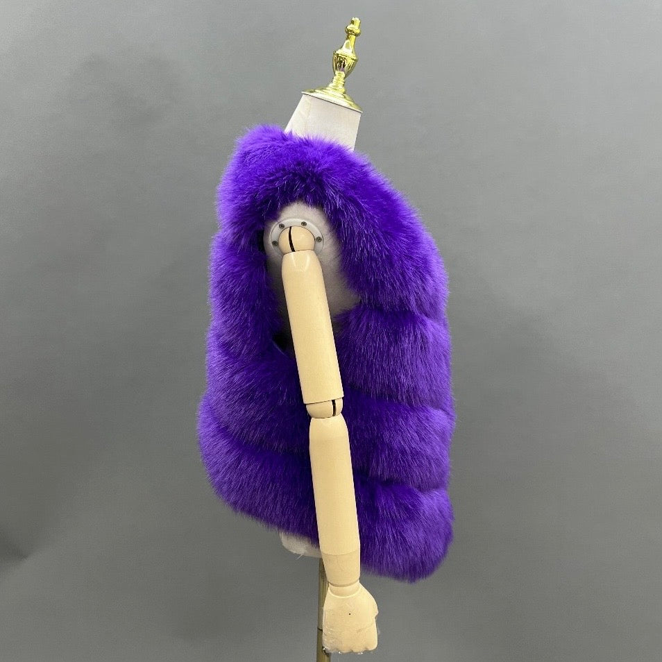 4 Row Faux Fur Gilet