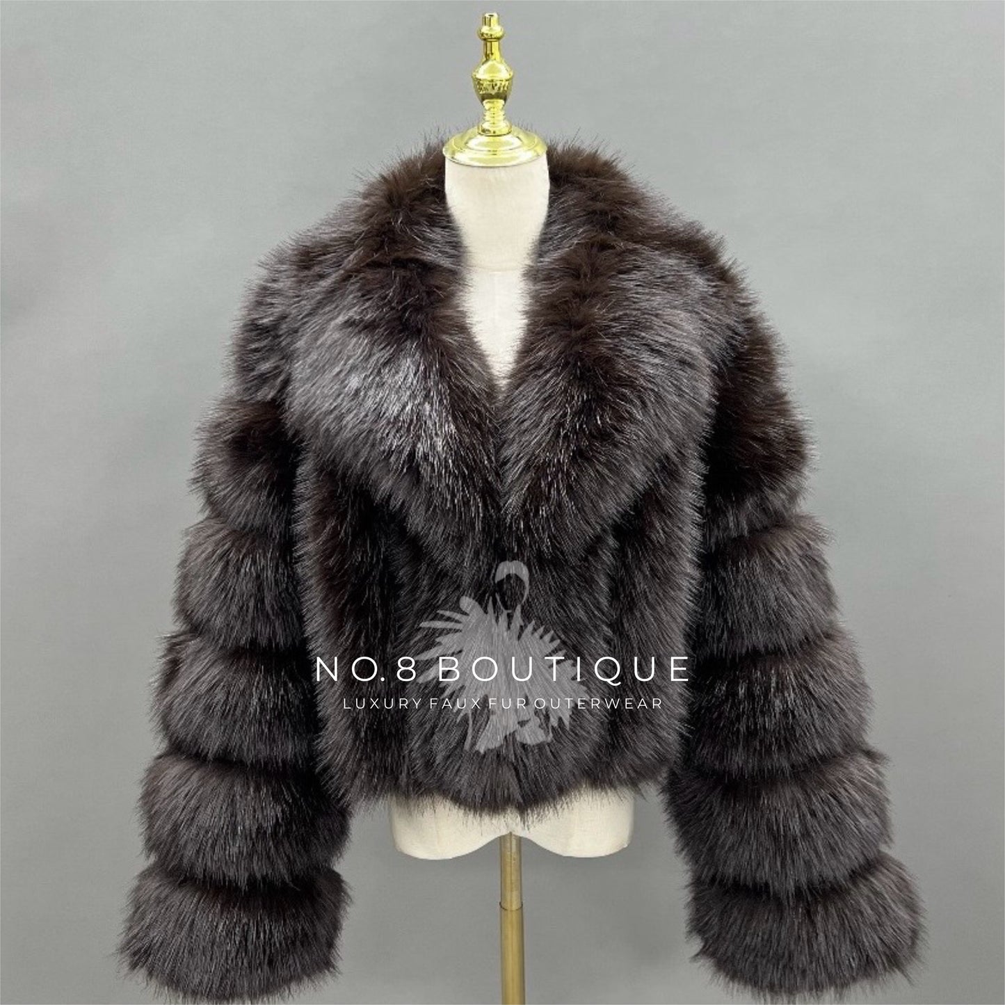 London Bridal Faux Fur Jacket with Collar