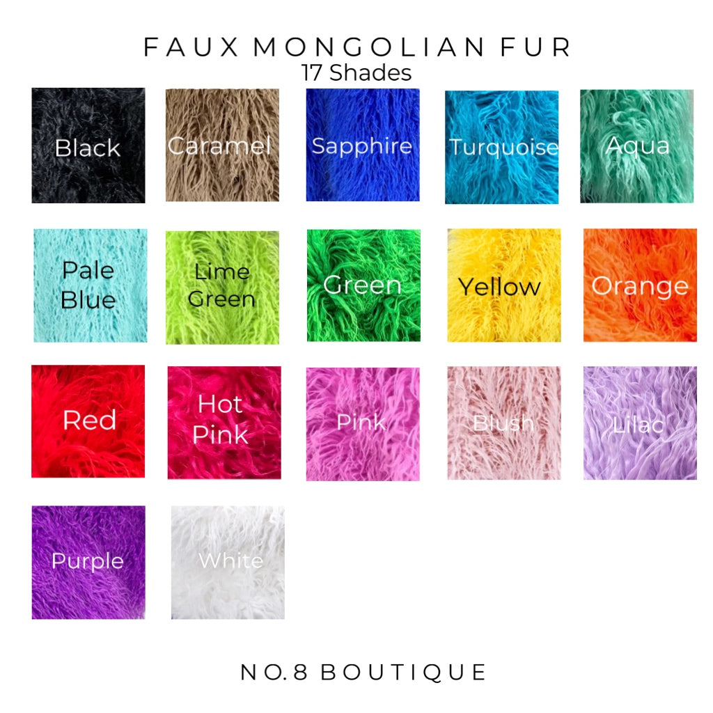 Shaggy Mongolian faux fur long gilet shades