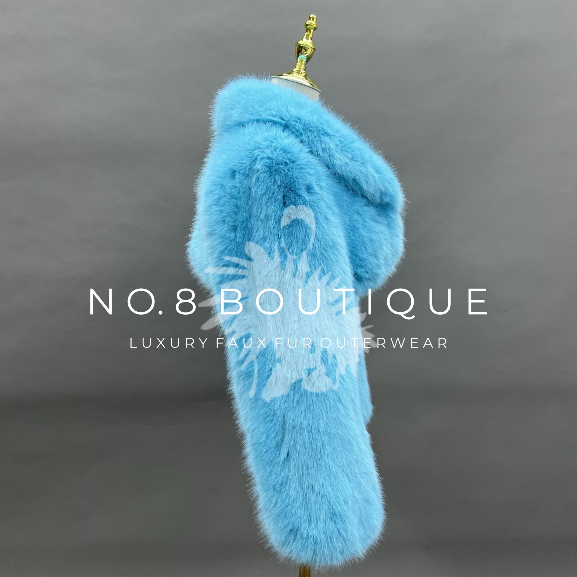 Bold mini faux fur jacket with a trendy cropped look