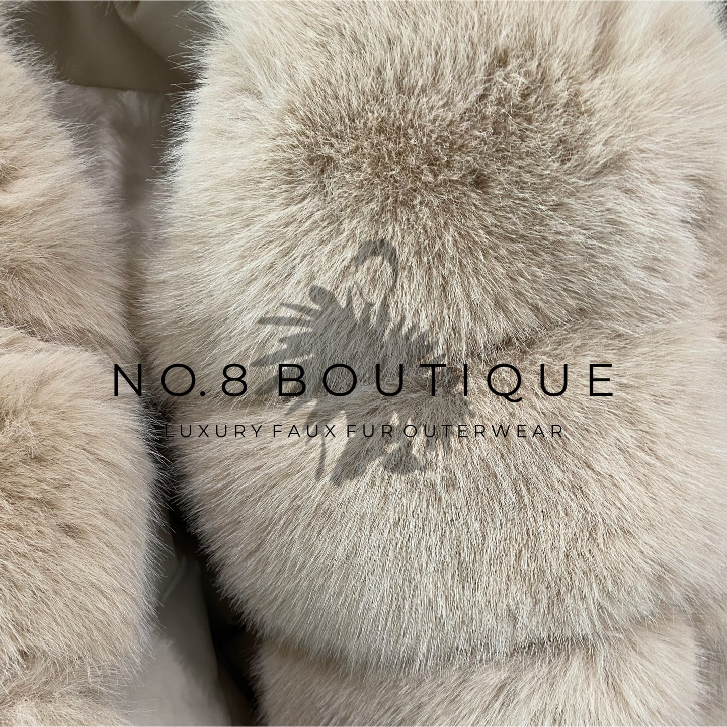 Casual yet elegant beige faux fur jacket with five rows