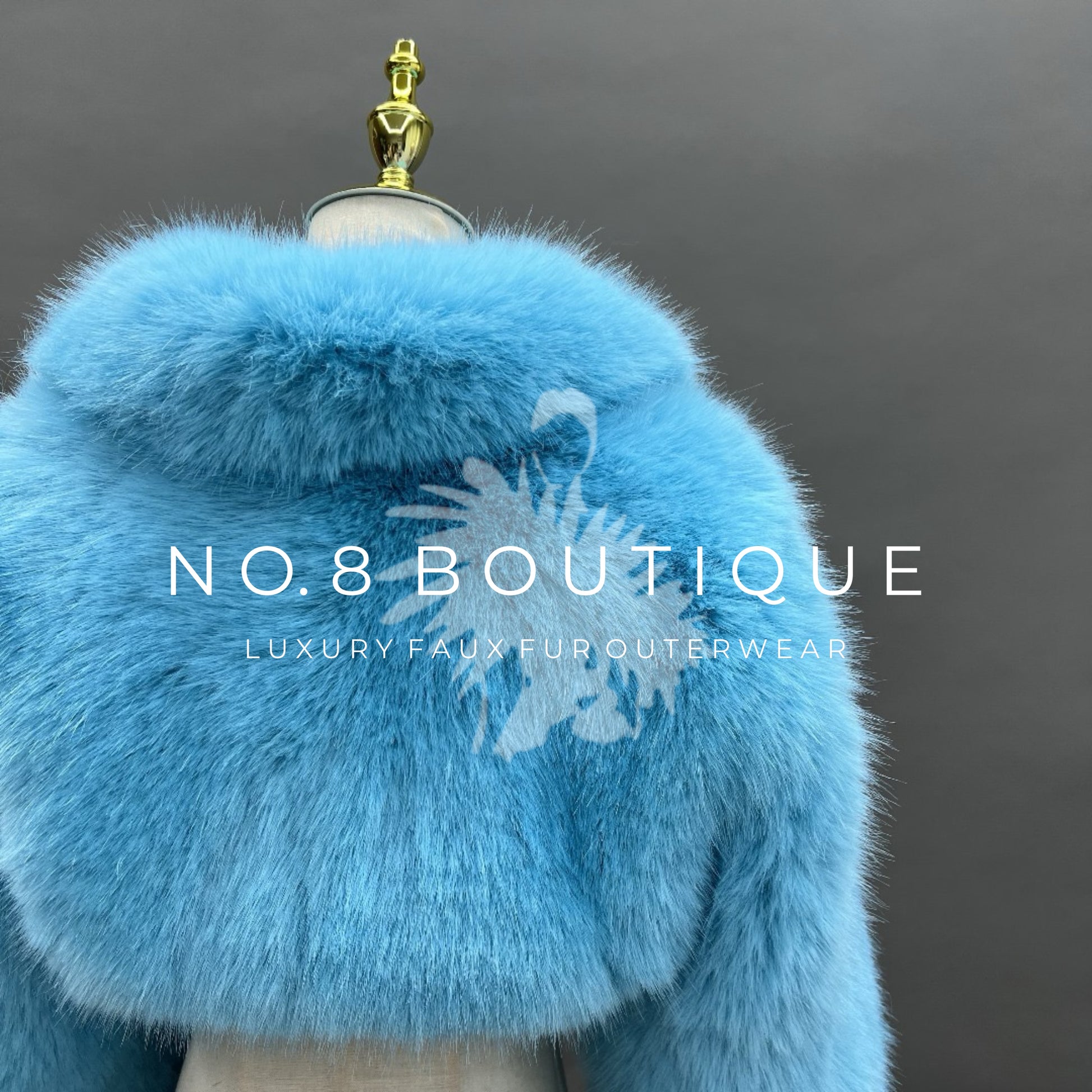 Contemporary mini faux fur jacket with cropped style