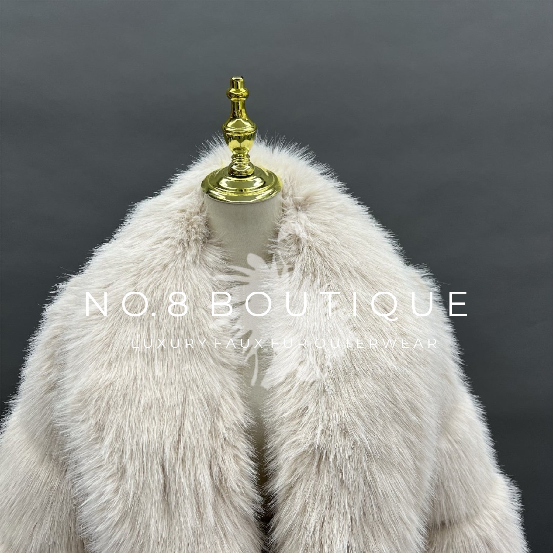 Elegant Princess style faux fur coat