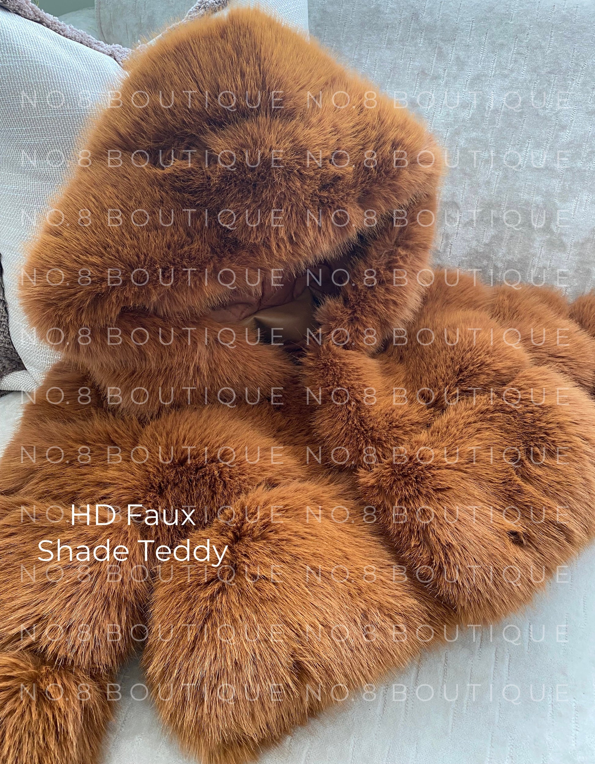 Fashion-forward HD cropped faux fur jacket with hood