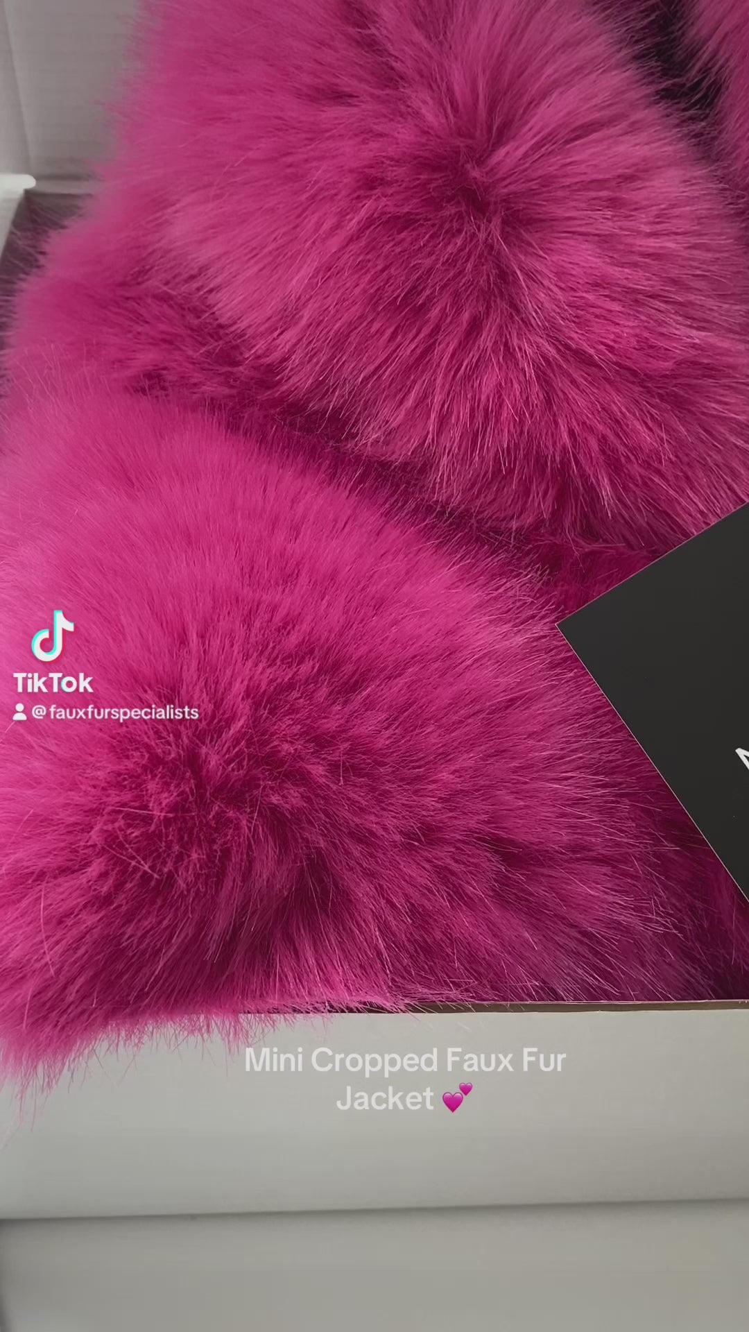 Glamorous mini cropped faux fur jacket for a luxe appearance