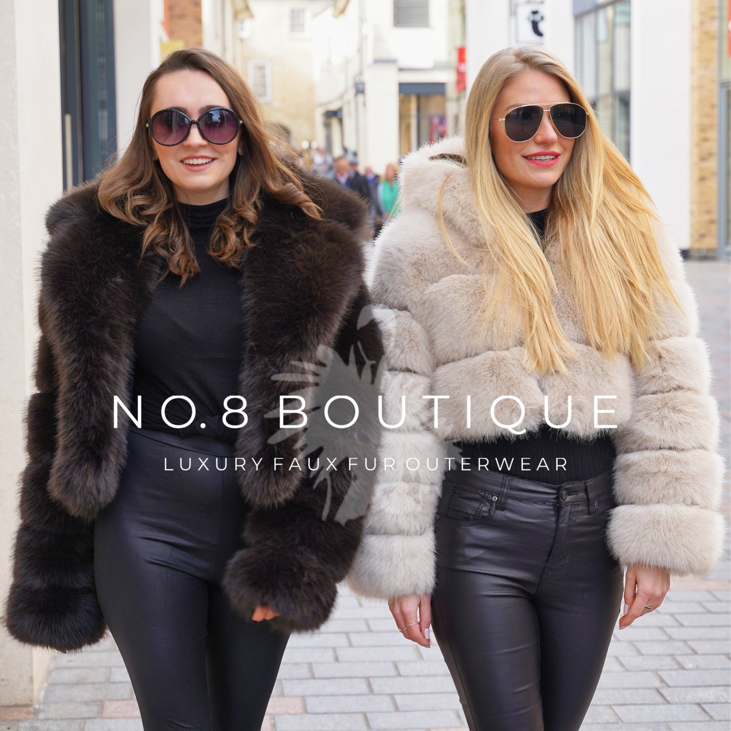 Regal bridal faux fur jacket with elegant collar