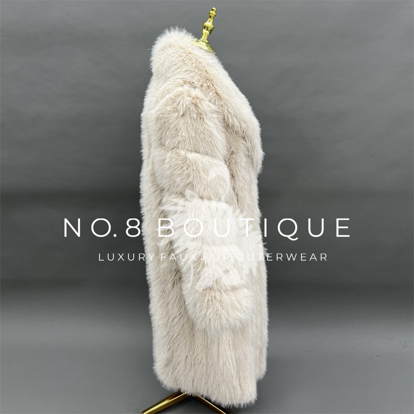 Regal faux fur Princess coat with plush finish