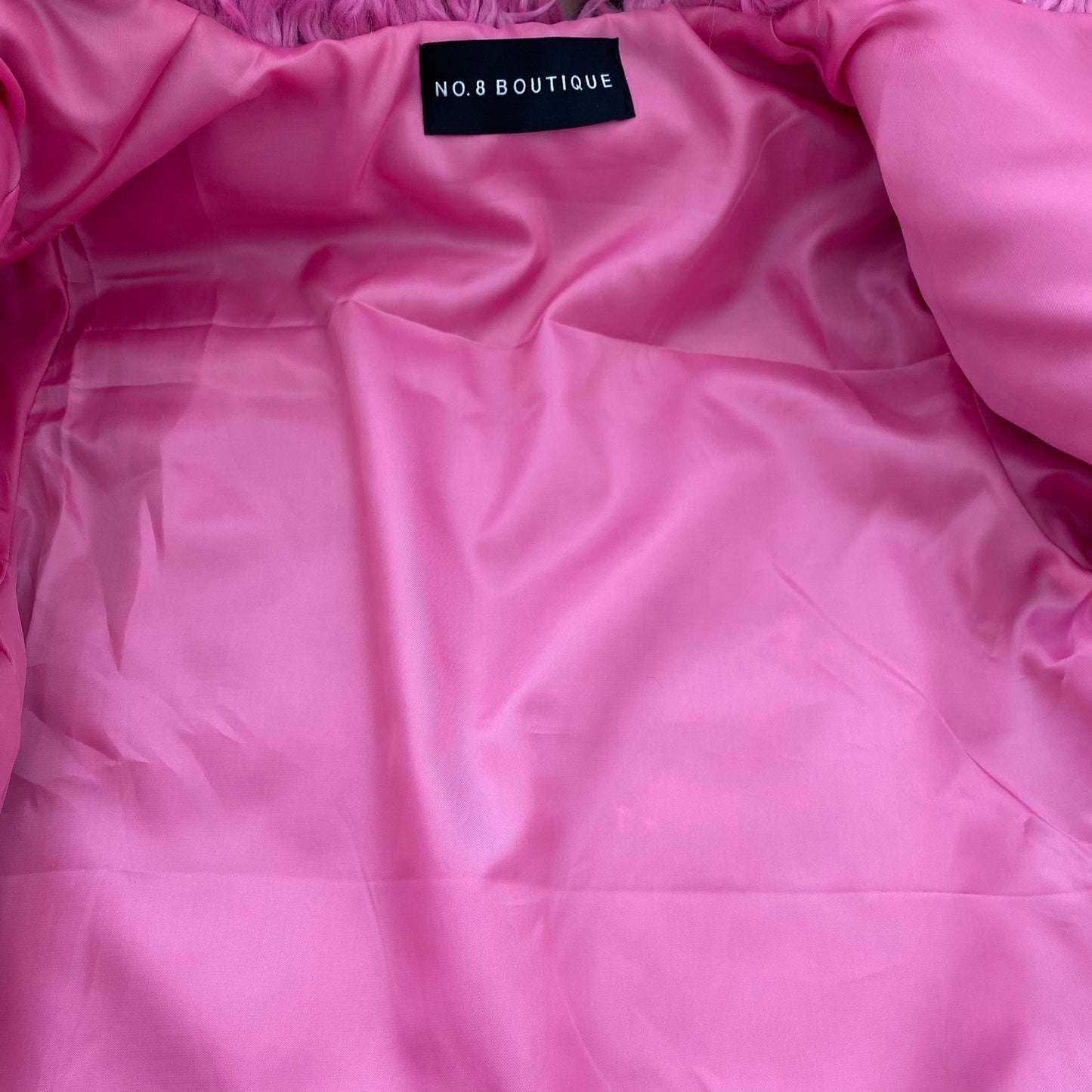 Street style cropped jacket with Mongolian shaggy faux fur