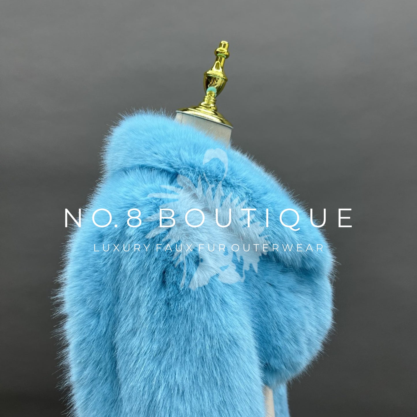 Urban style cropped faux fur jacket in mini length