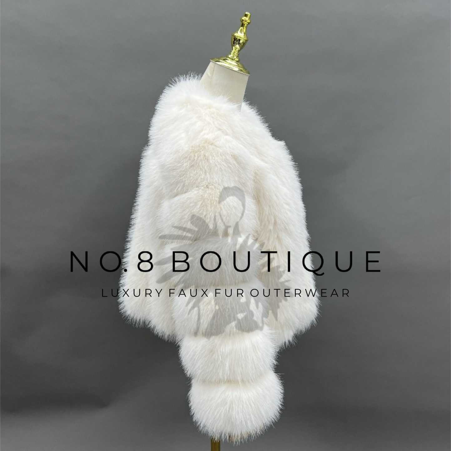 Vienna premium faux fur jacket with cropped silhouette