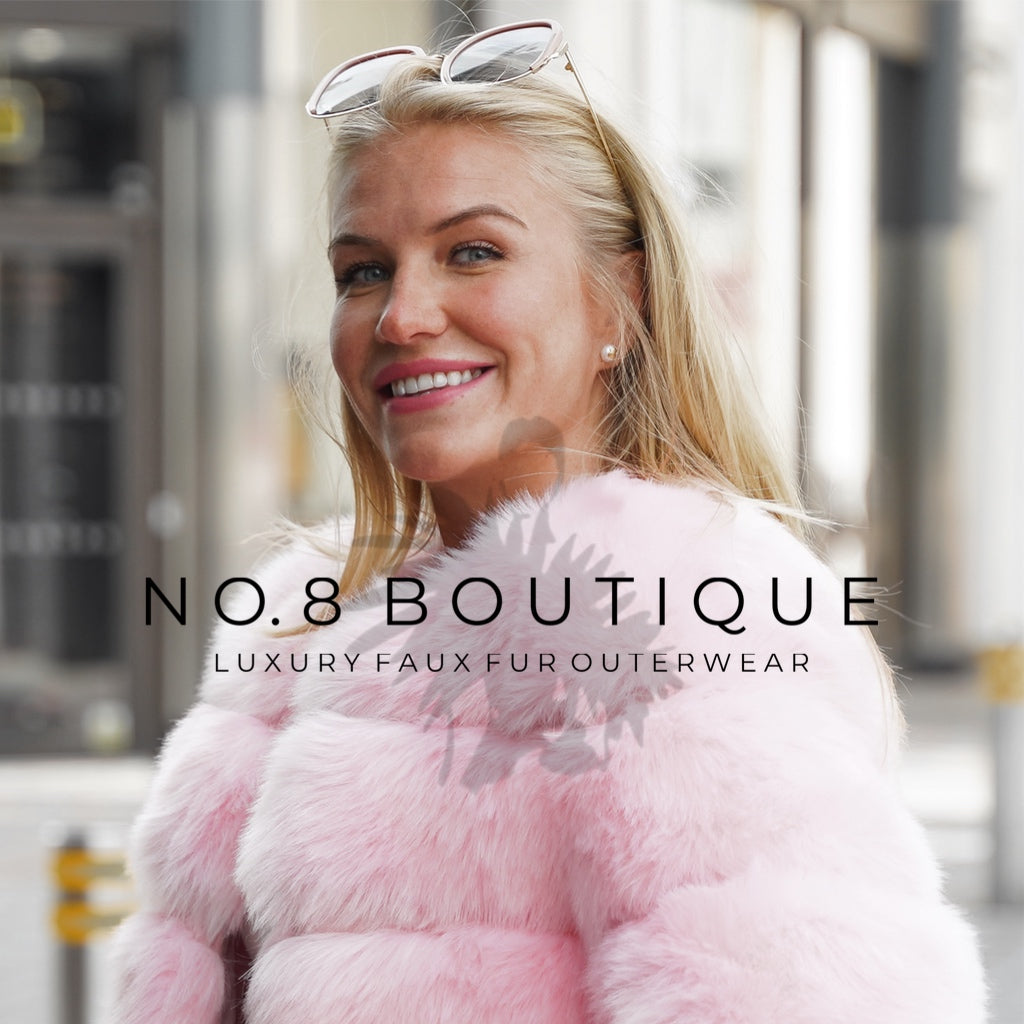 Winter chic baby pink faux fur jacket