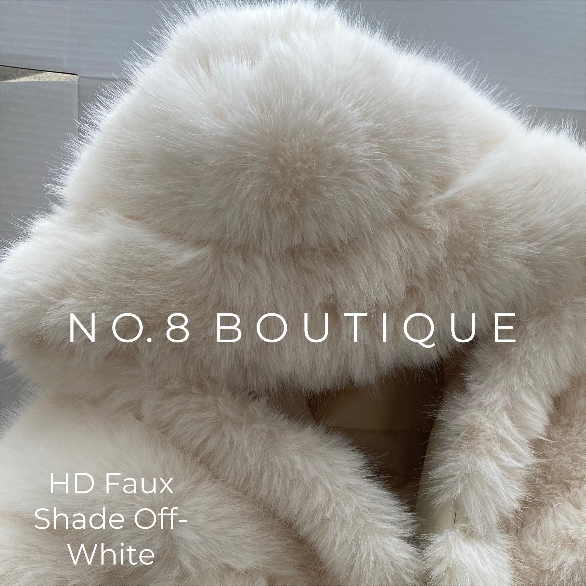 Winter chic HD cropped hooded faux fur jacket