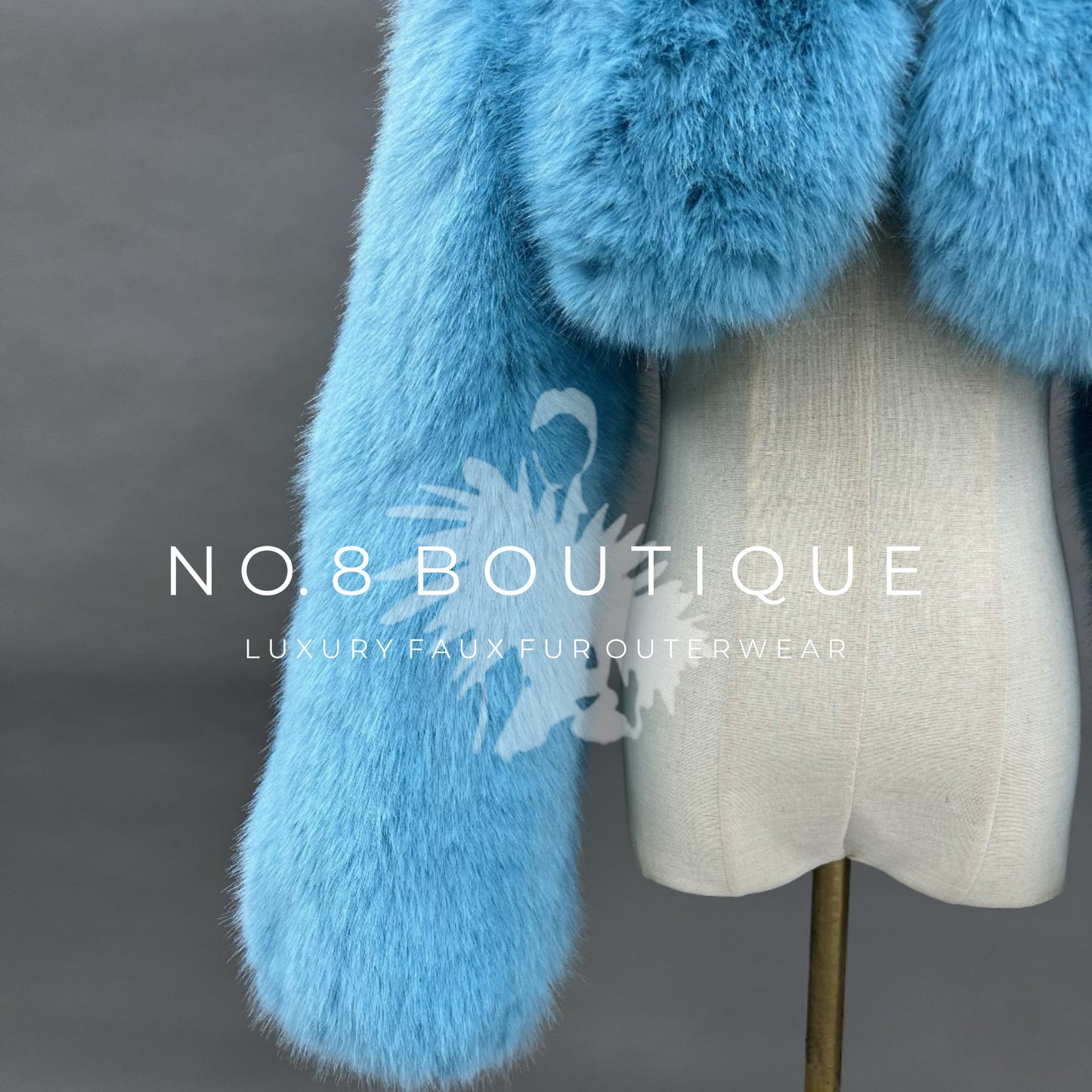 Winter chic mini faux fur jacket with cropped fit