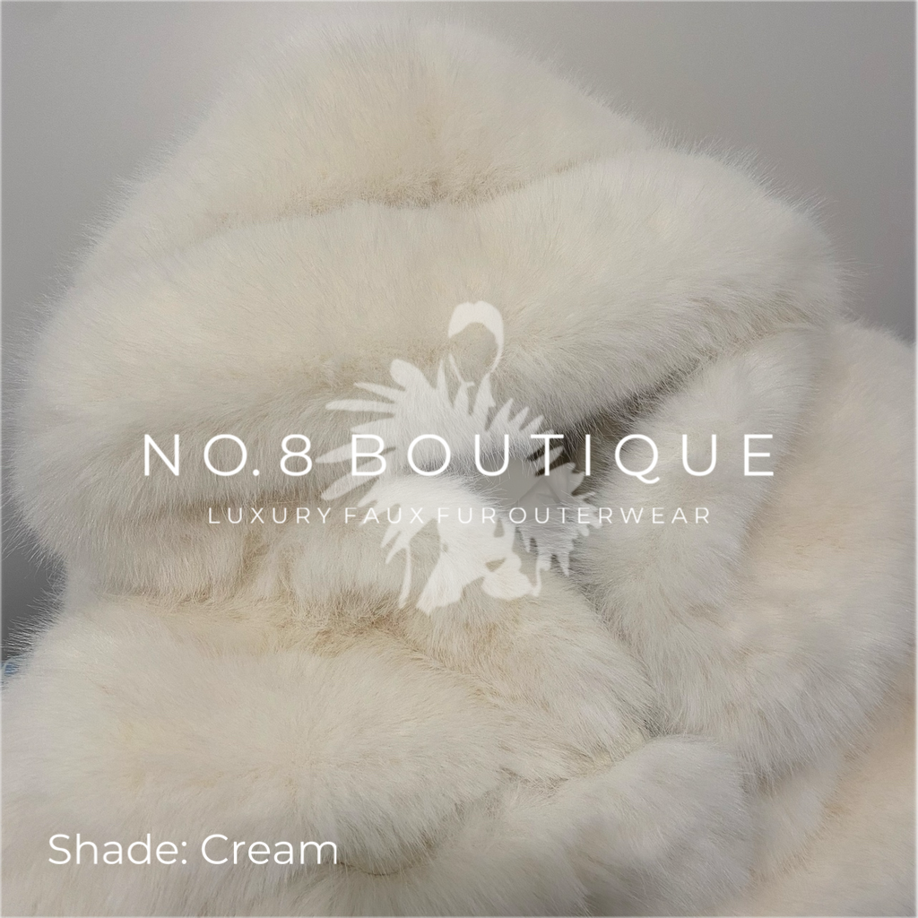 Winter-ready cropped faux fur jacket with a hood