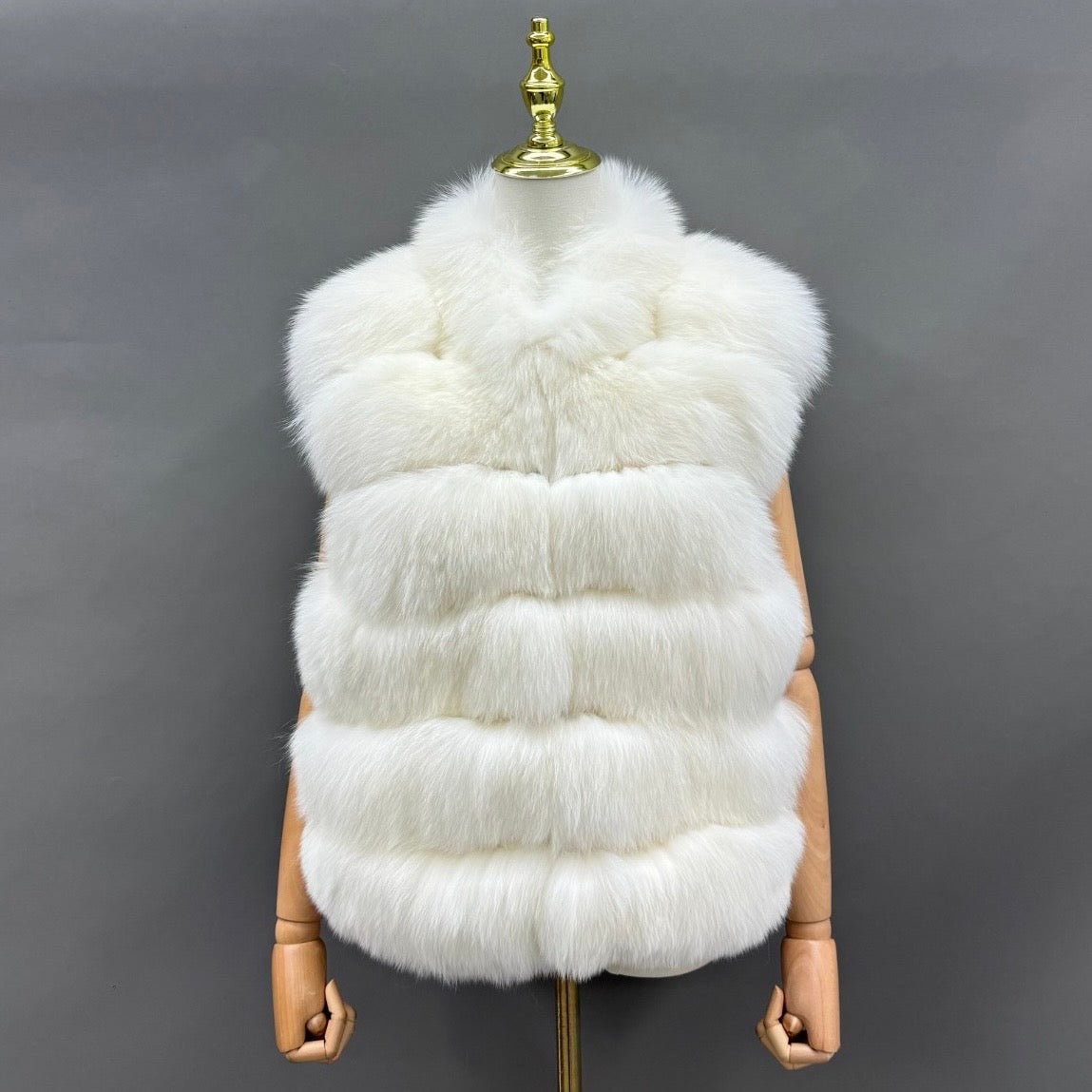 Collar Panelled Faux Fur Gilet
