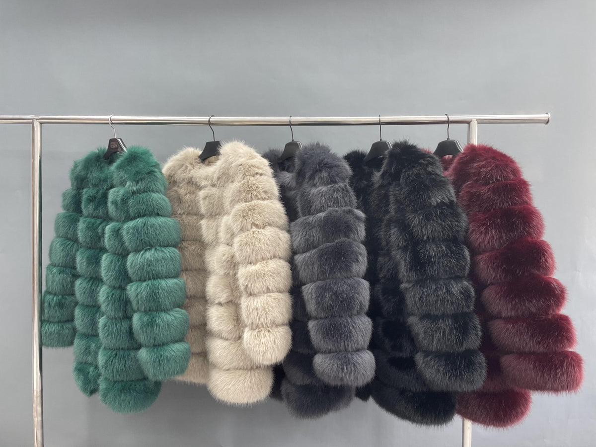 Premium 8 Row Faux Fur Coat