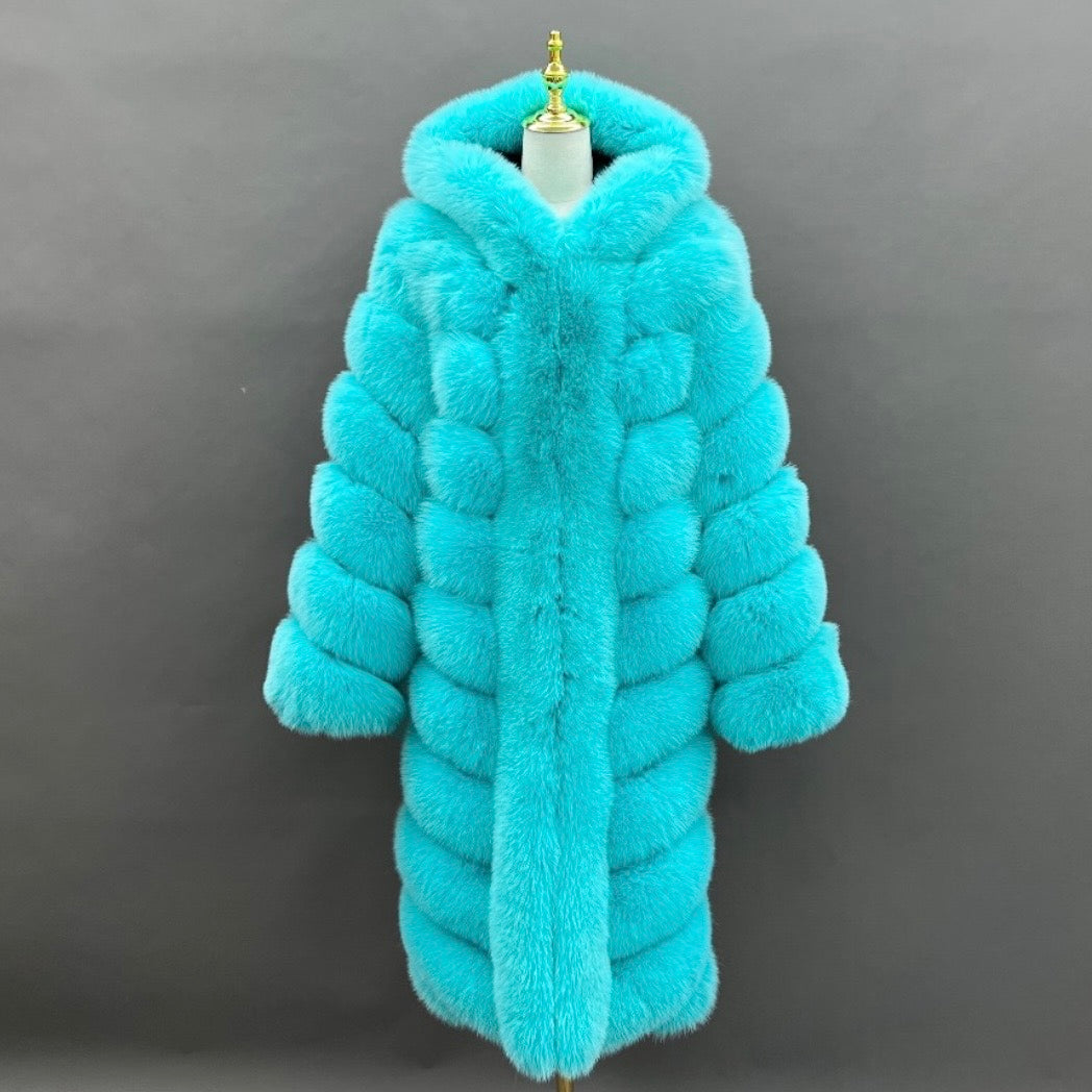 Premium Faux Fur Coat With Hood