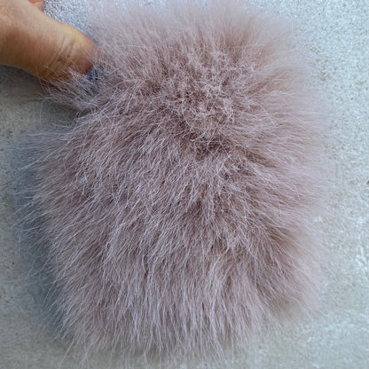 Classic 5 Row Sand Faux Fur Jacket