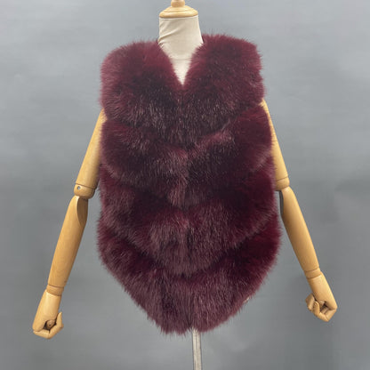 Premium 4 Row Faux Fur Gilet