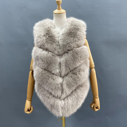 Premium 4 Row Faux Fur Gilet