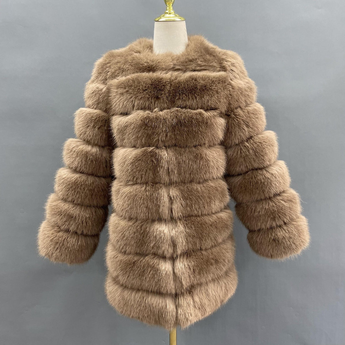 Premium 8 Row Faux Fur Coat