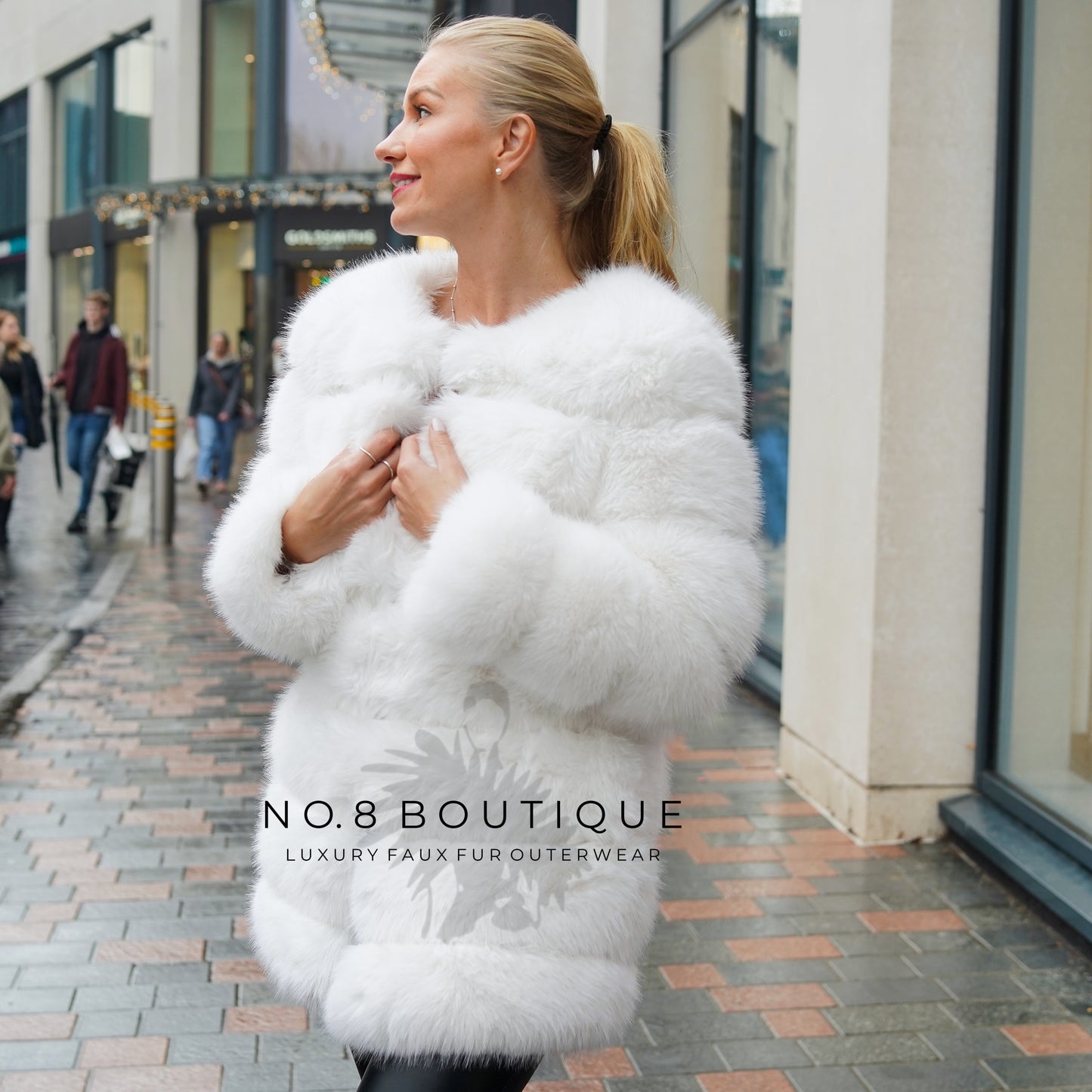 Classic 7 Row Faux Fur Coat