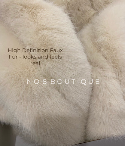 Vienna Hooded Long Faux Fur Coat