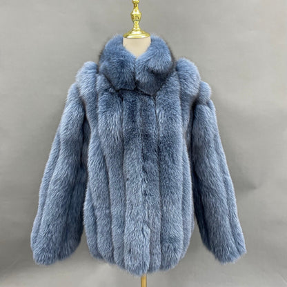 Cambridge Short Collar Straight Row Men's Faux Fur Coat