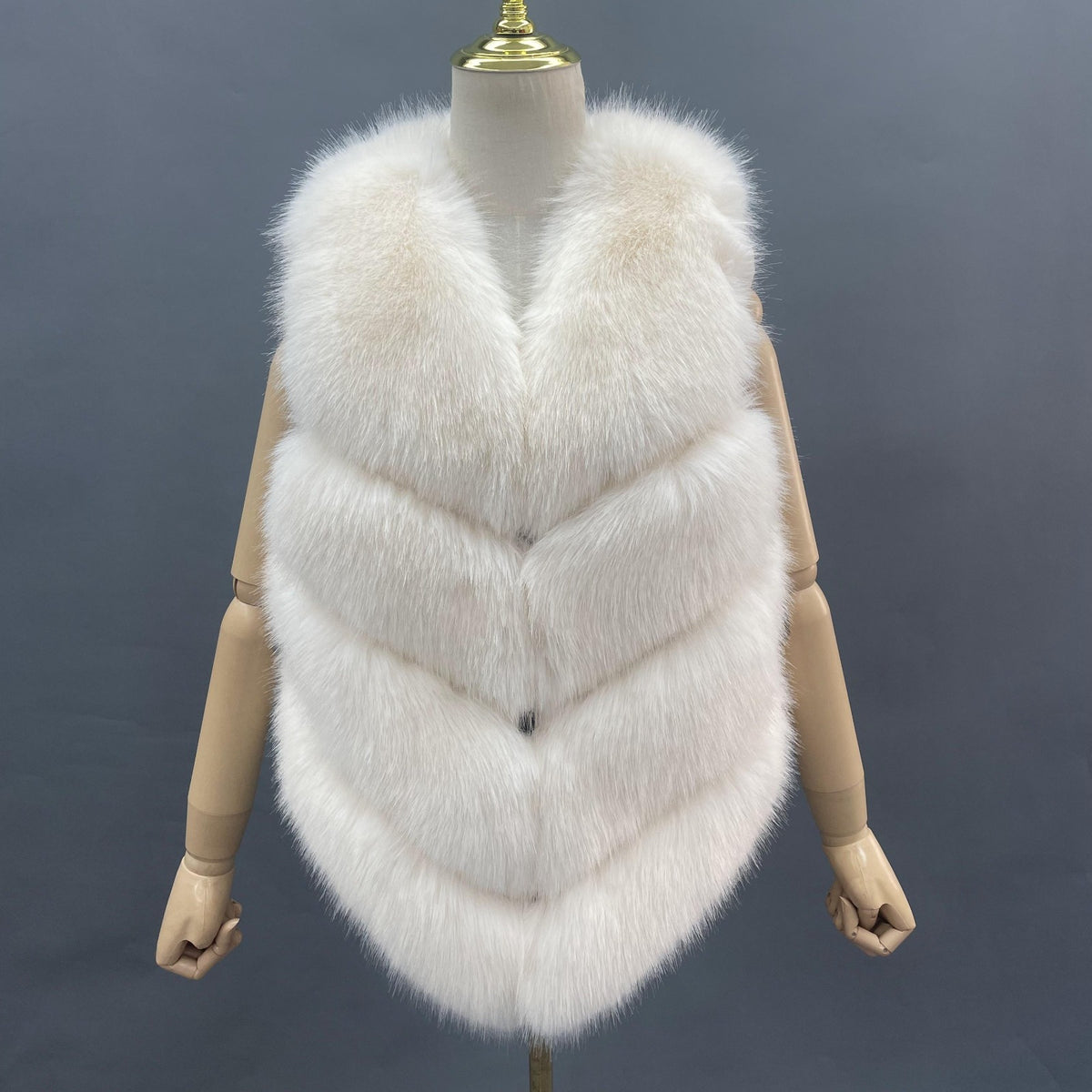 Premium 4 Row Faux Fur Gilet