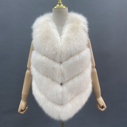 Premium 4 Row Faux Fur Gilet
