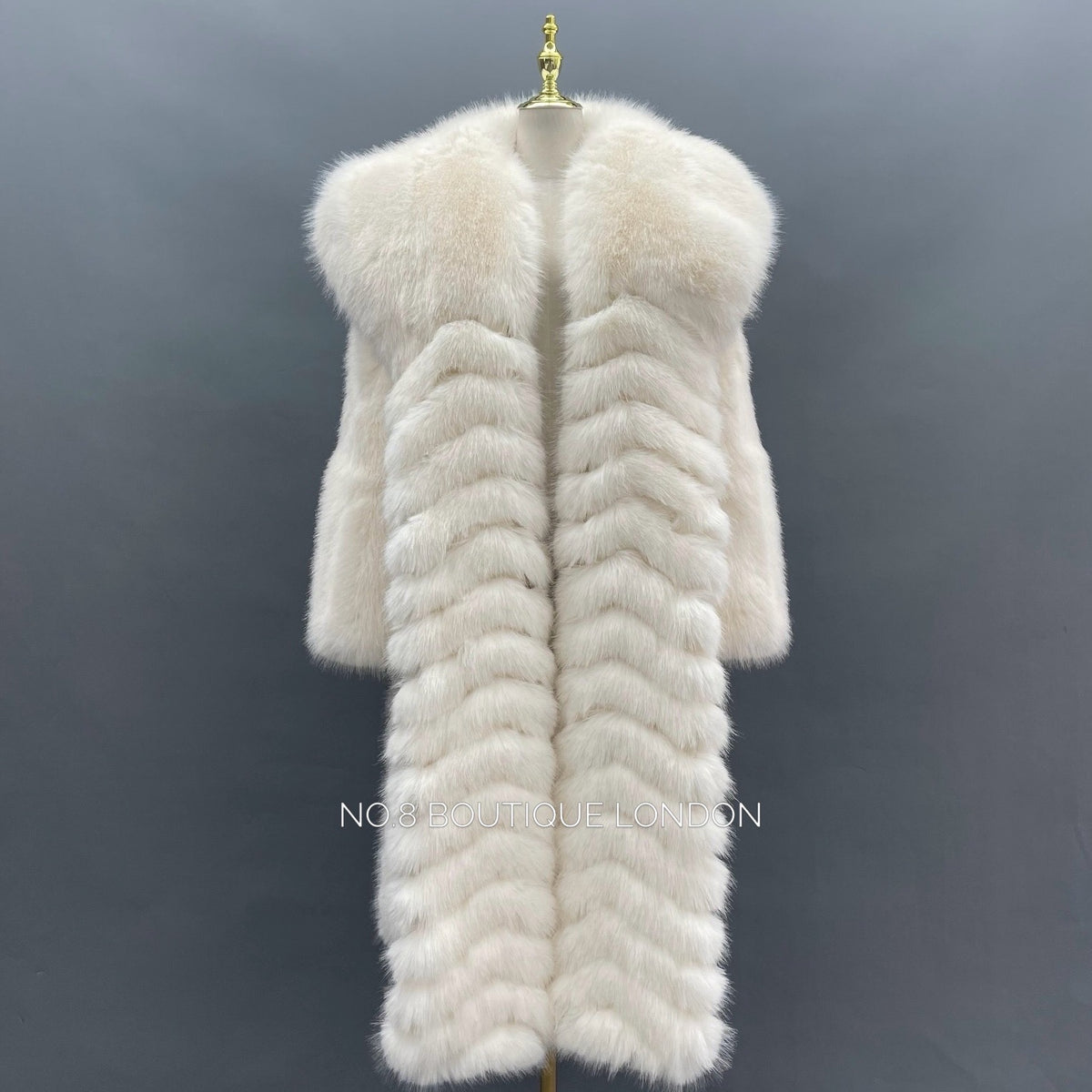 Opera Long Faux Fur Collared Coat