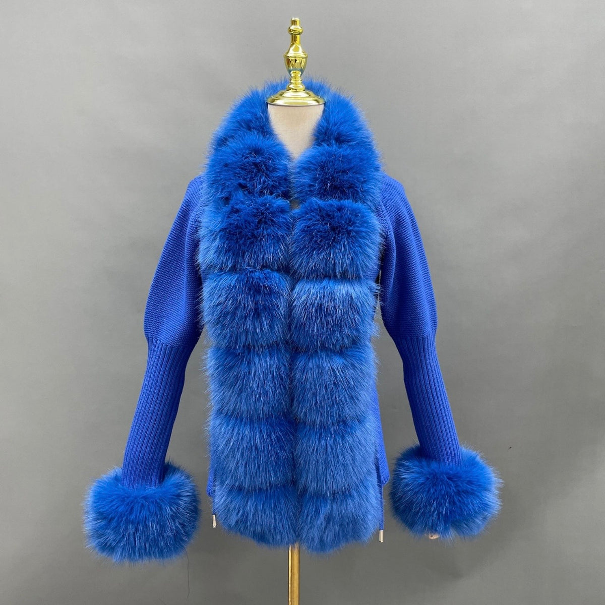 Faux Collar And Cuffs Cardigan