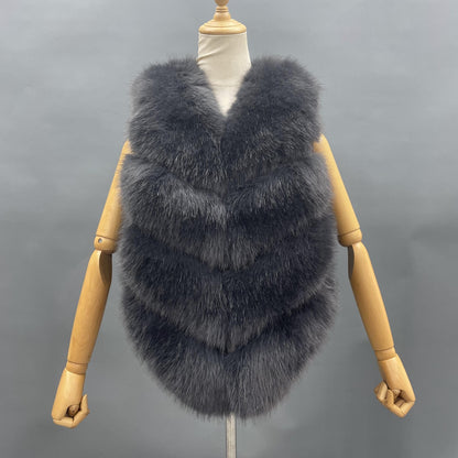 Premium 4 Row Faux Fur Gilet