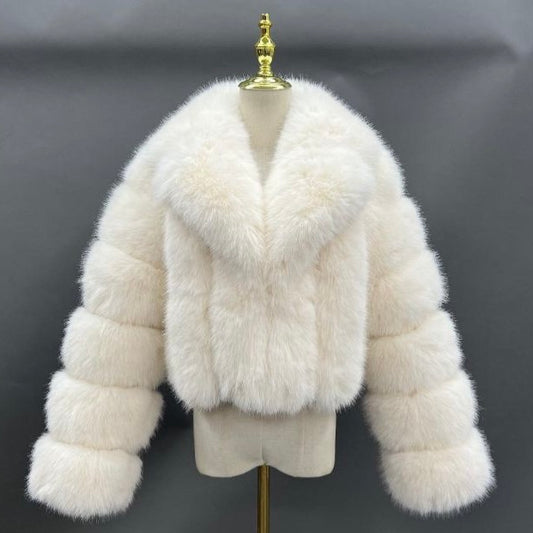 London Bridal Faux Fur Jacket with Collar