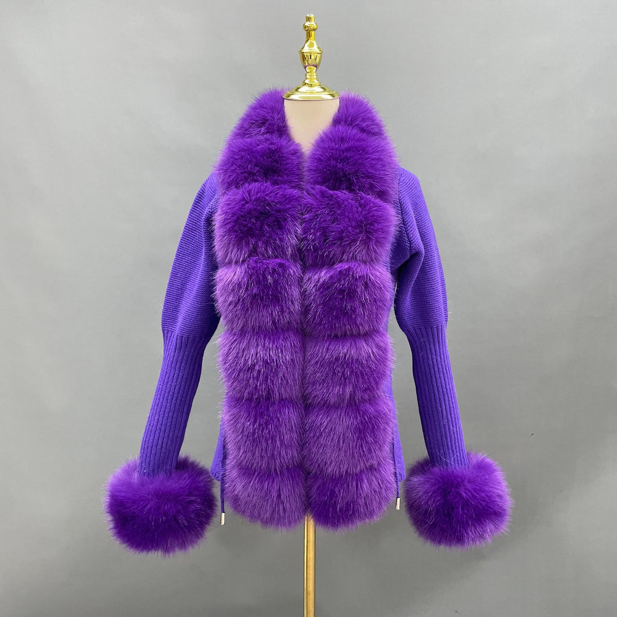 Faux Collar And Cuffs Cardigan