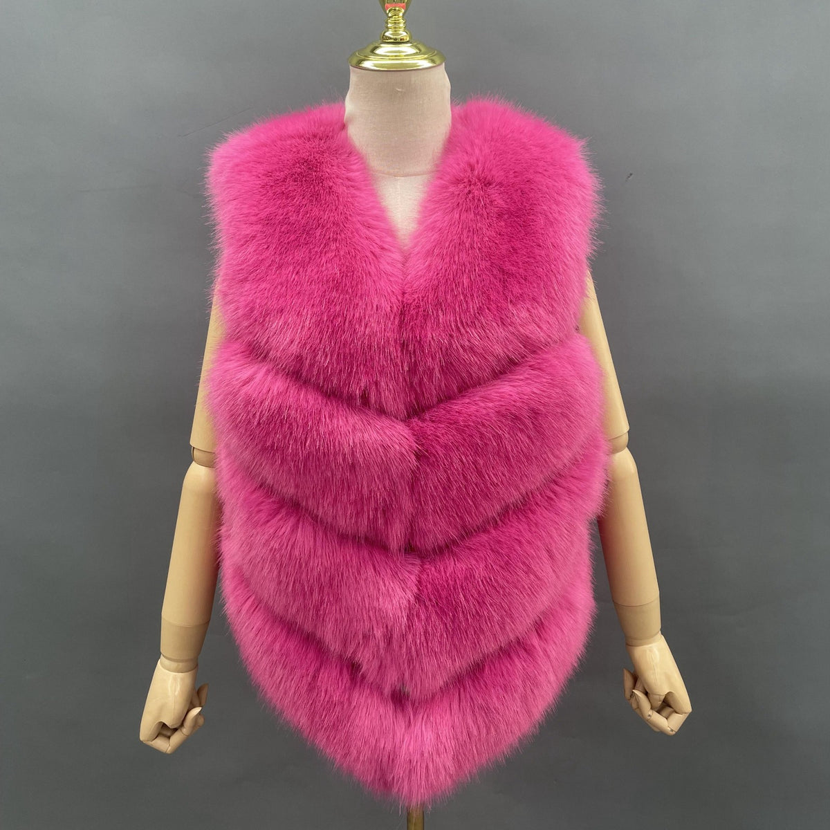 Premium 4 Row Faux Fur Gilet