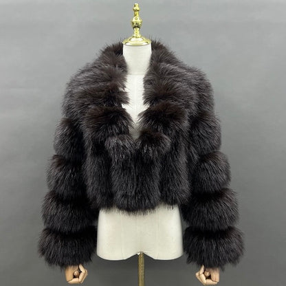 Ivy Faux Fur Cropped Collar Jacket