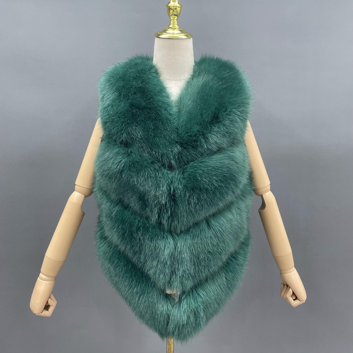 Premium 4 Row Faux Fur Gilet
