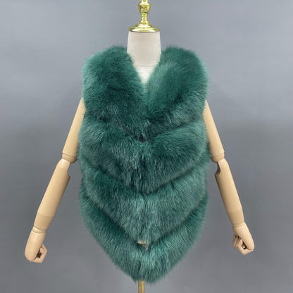 Premium 4 Row Faux Fur Gilet