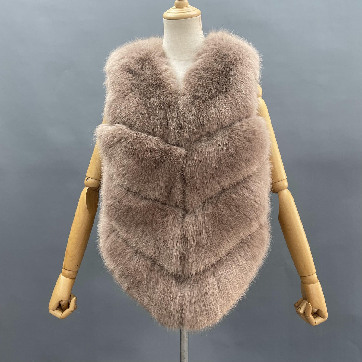 Premium 4 Row Faux Fur Gilet