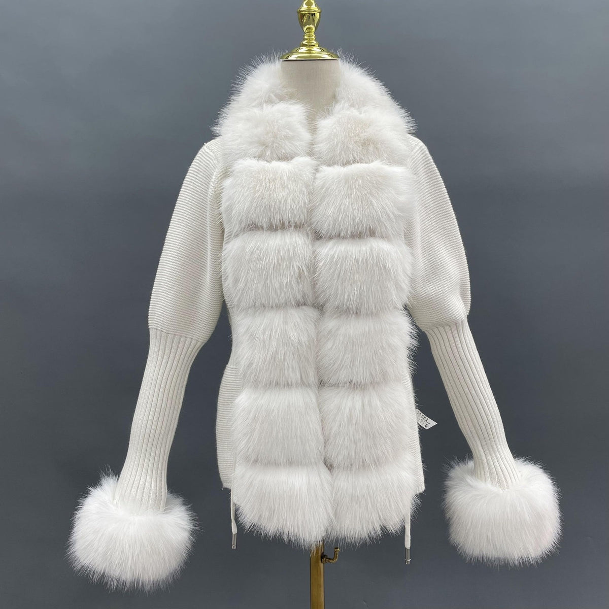 Faux Collar And Cuffs Cardigan