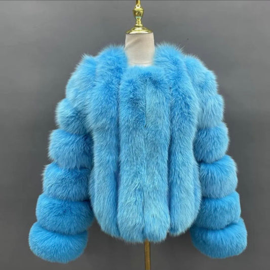 Premium Vienna Straight Row Faux Fur Jacket