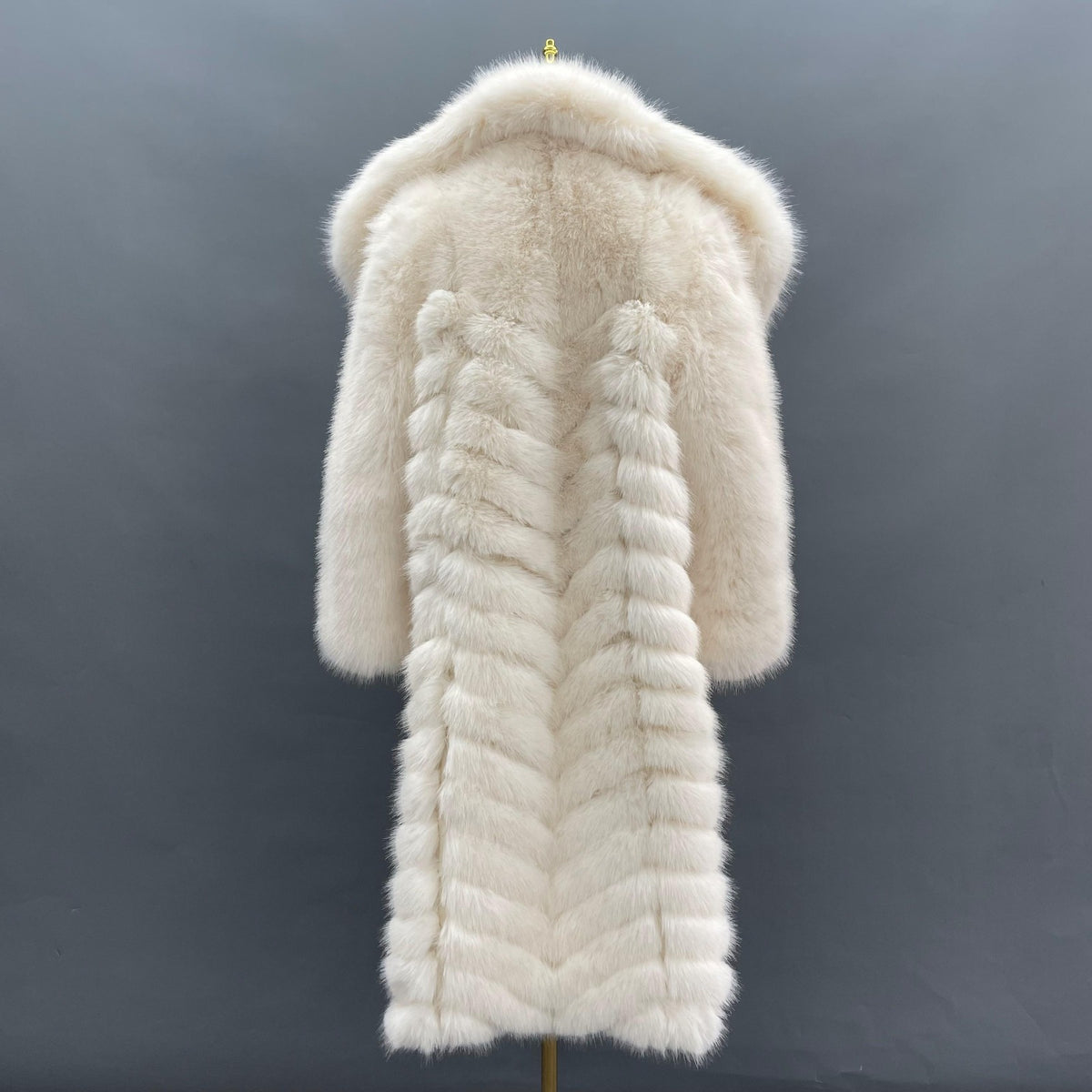 Opera Long Faux Fur Collared Coat