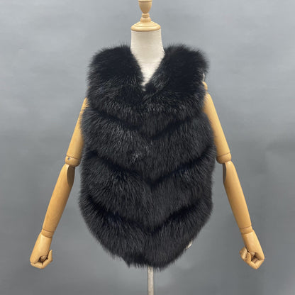 Premium 4 Row Faux Fur Gilet