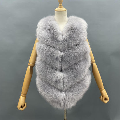 Premium 4 Row Faux Fur Gilet